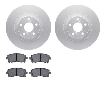 4302-13007, Geospec Rotors With 3000 Series Ceramic Brake Pads,  Silver